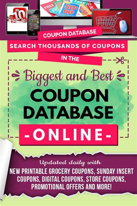 free coupon database.